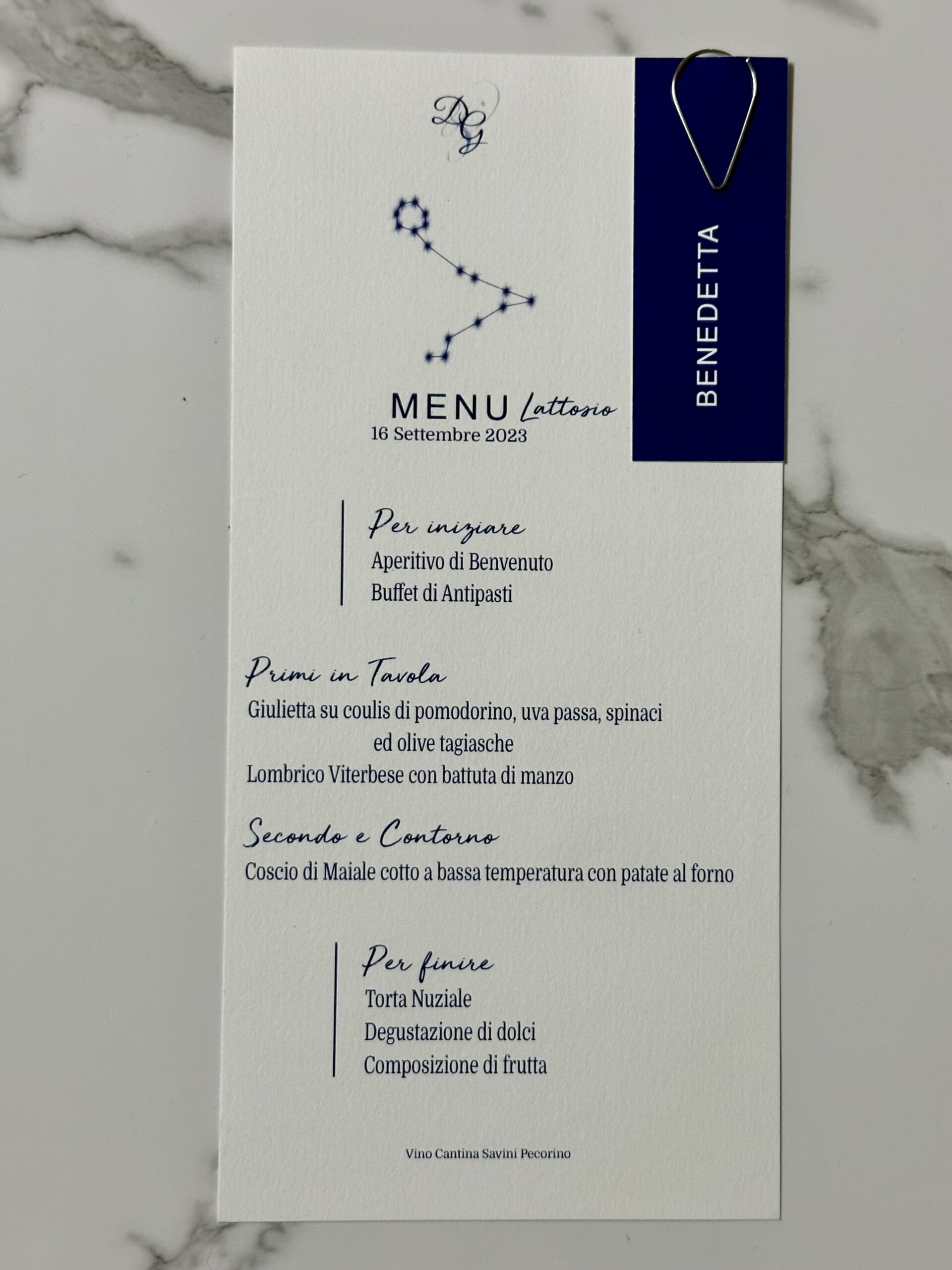 Menù Costellazione